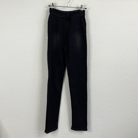 Alexander Wang Stovepipe Slit Hem Denim Flat Back Trouser Denim Jeans - Picture 7 of 9